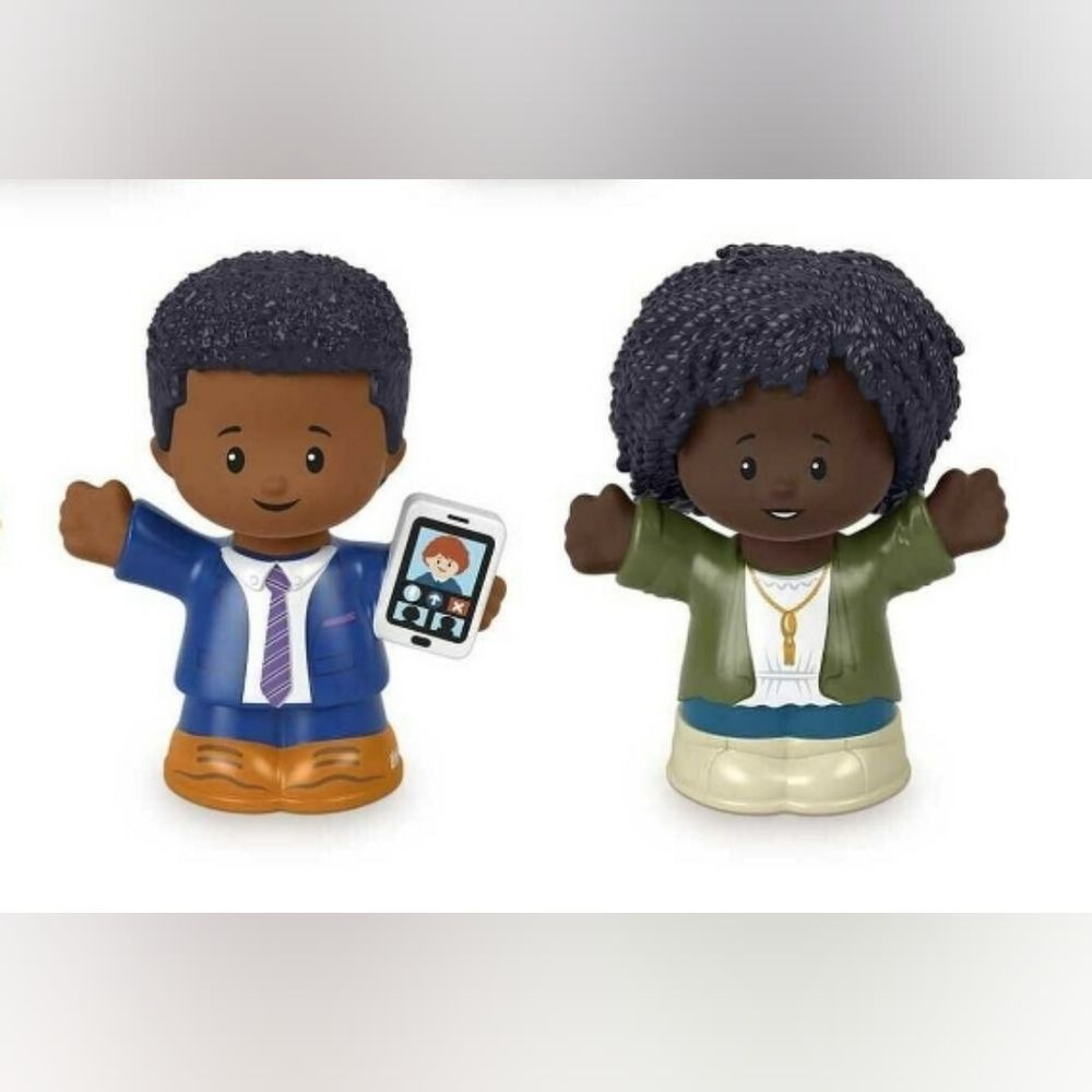 🎉 BARRY & SHELLY FISHER PRICE LITTLE PEOPLE Set of African-American Mom